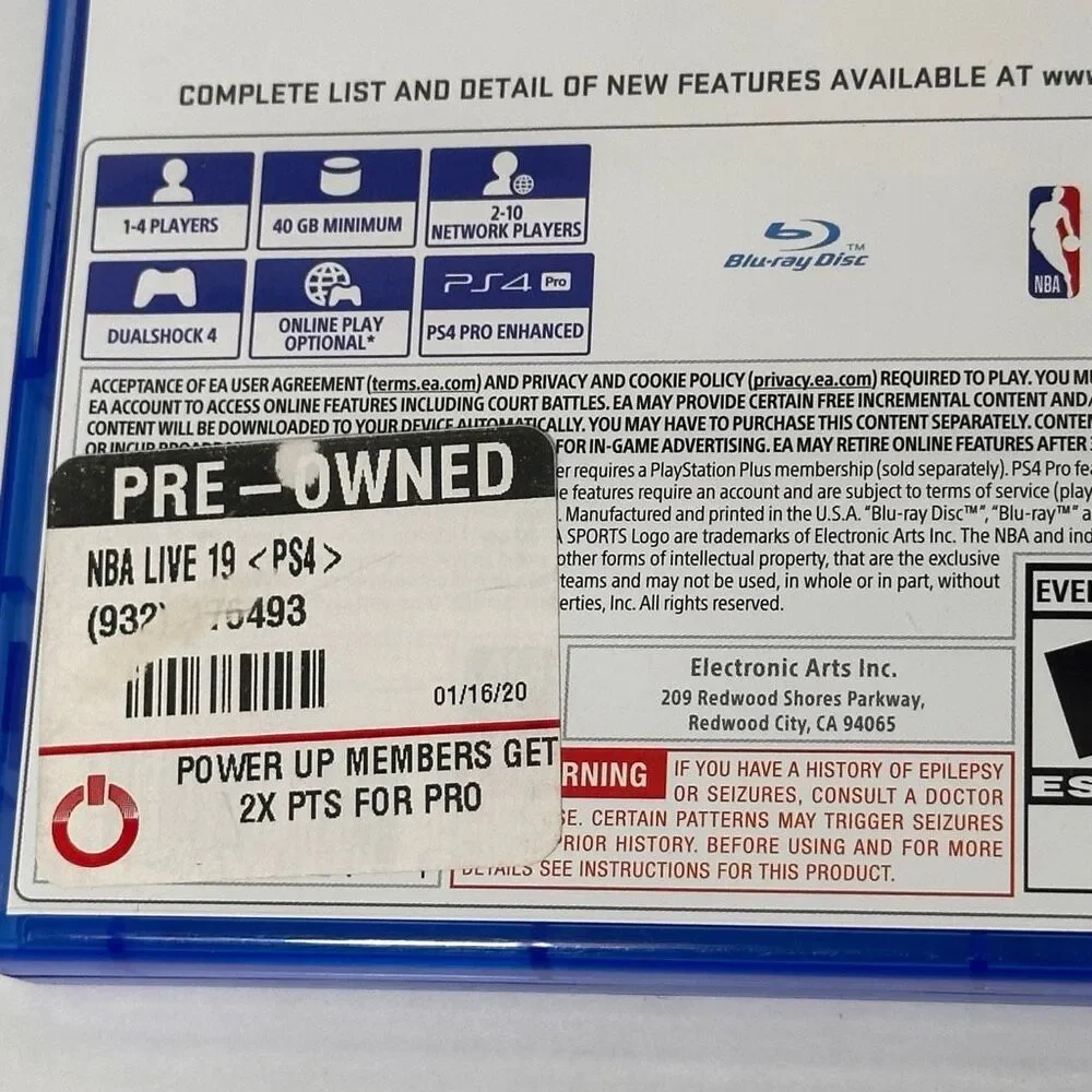 A Sports NBA Live 19 The One Edition Complete With Manual